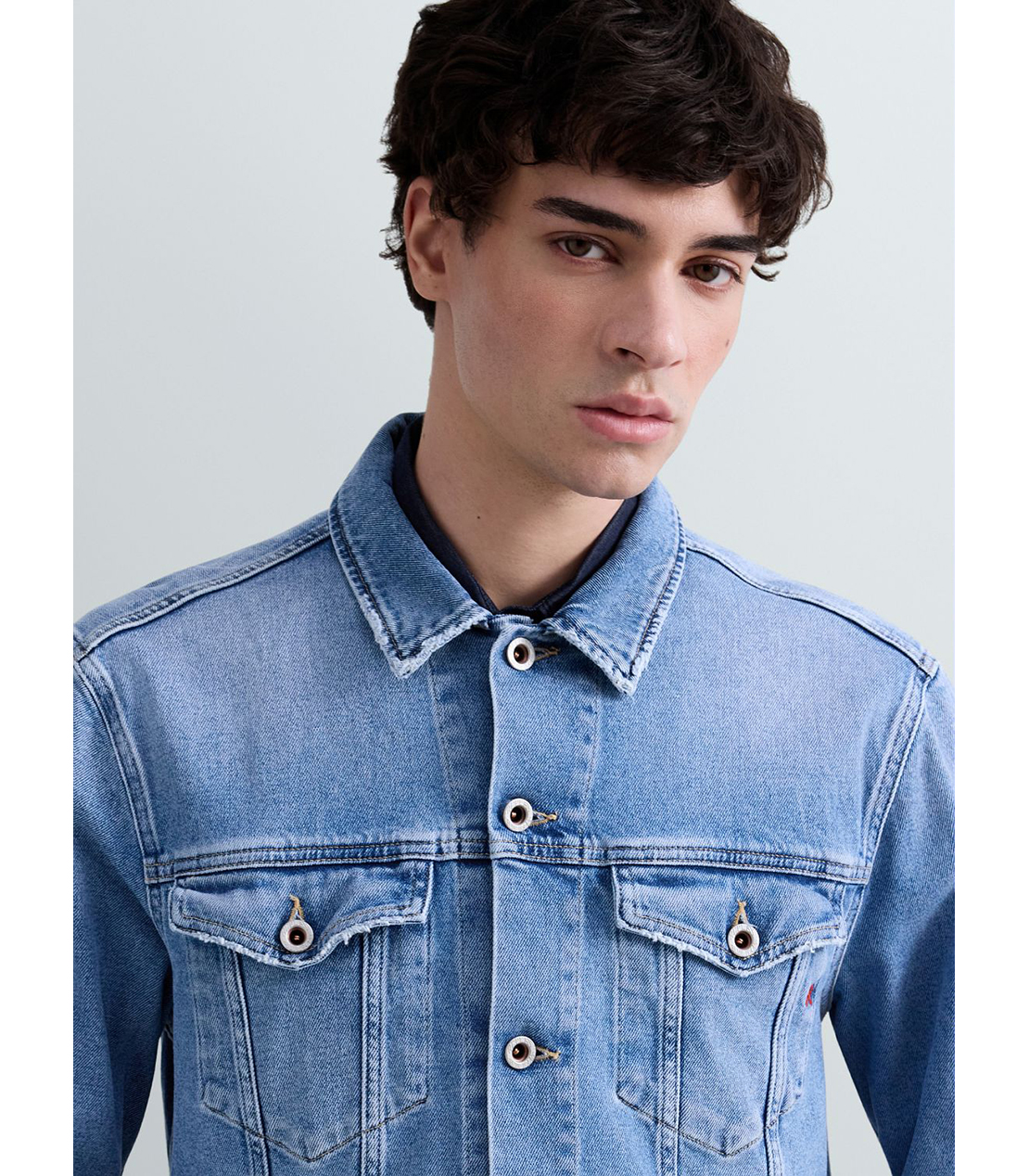 ストレッチデニムジャケット 詳細画像 ブルー 7